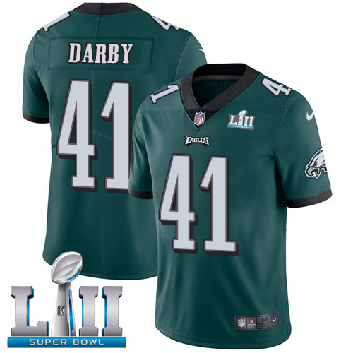 Nike Eagles #41 Ronald Darby Midnight Green Team Color Super Bowl LII Men's Stitched NFL Vapor Untouchable Limited Jersey - Click Image to Close